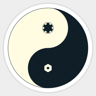 Cassette Pencil Yin Yang Sticker